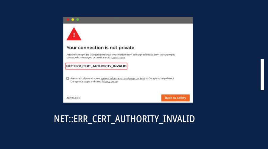 NET::ERR_CERT_AUTHORITY_INVALID