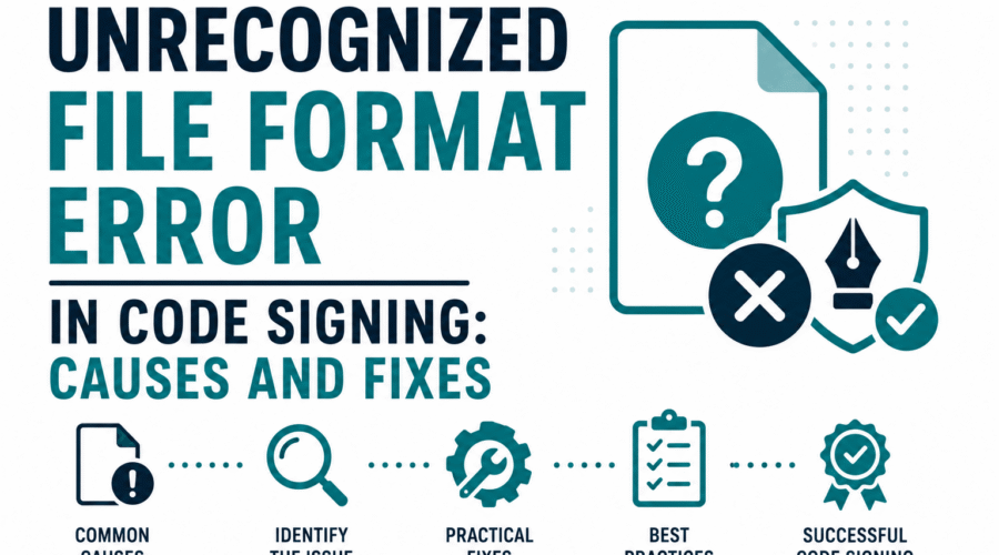 Unrecognized File Format Error in Code Signing